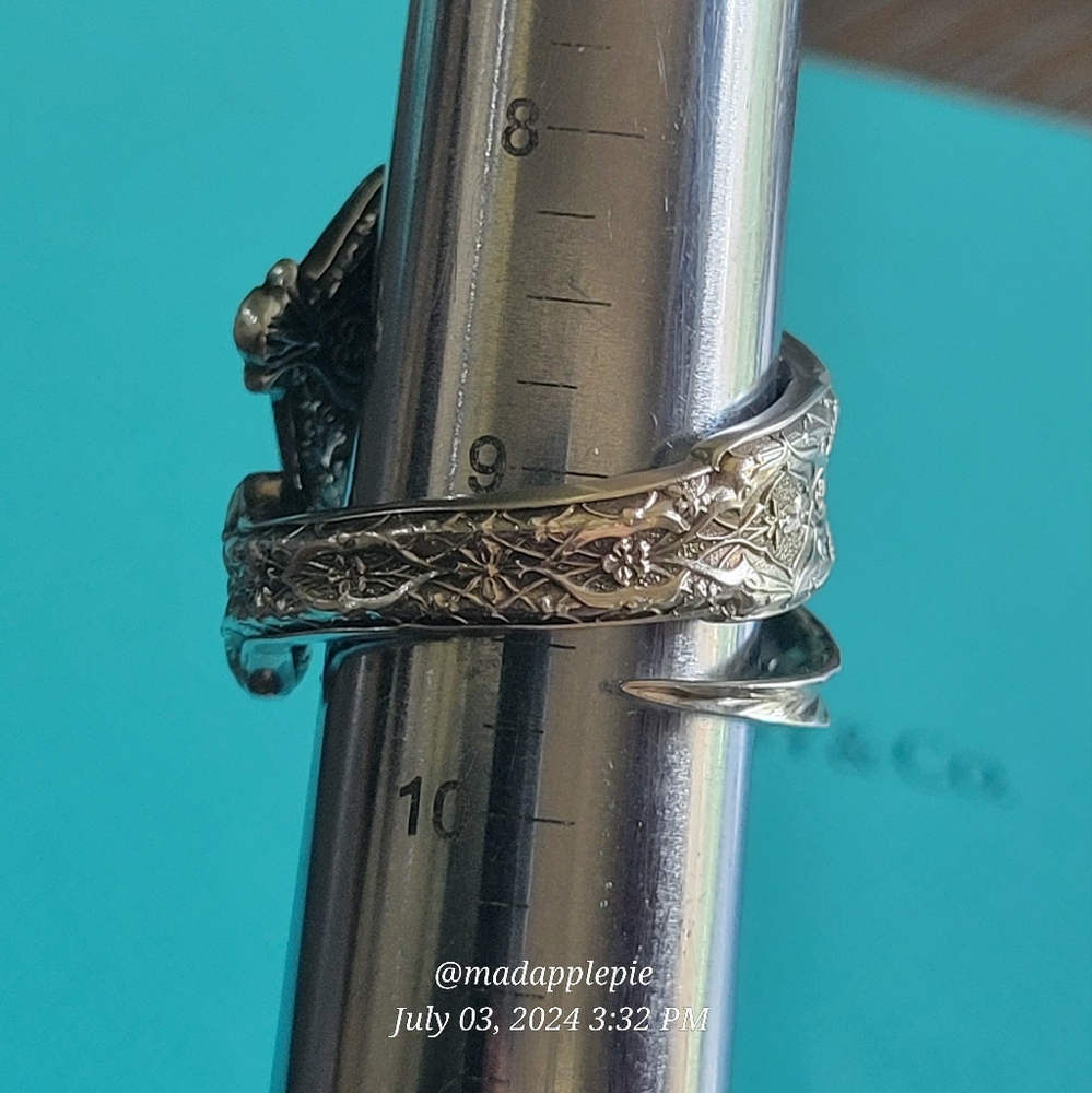1872 Tiffany & Co. Persian Nut Pick Ring Sterling Silver Luxury Vintage #155 - Picture 5 of 15
